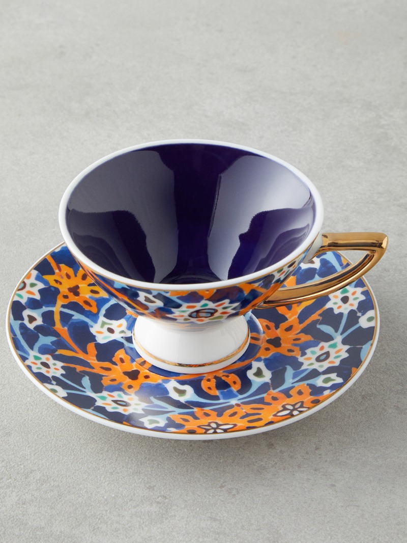 English Home Dahlia New Bone China 4 Parça 2 Kişilik Kahve Fincan Takımı 90 ml Renkli görsel 3