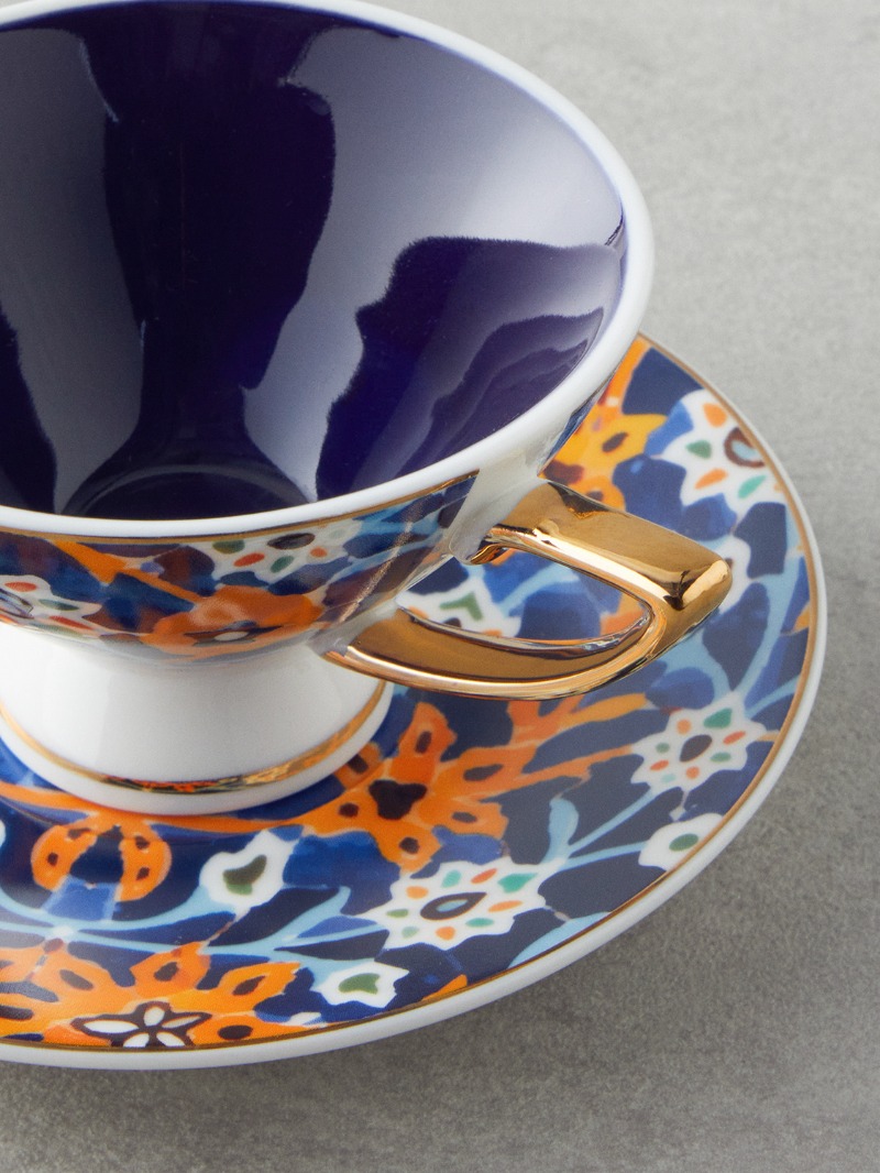 English Home Dahlia New Bone China 4 Parça 2 Kişilik Kahve Fincan Takımı 90 ml Renkli görsel 4