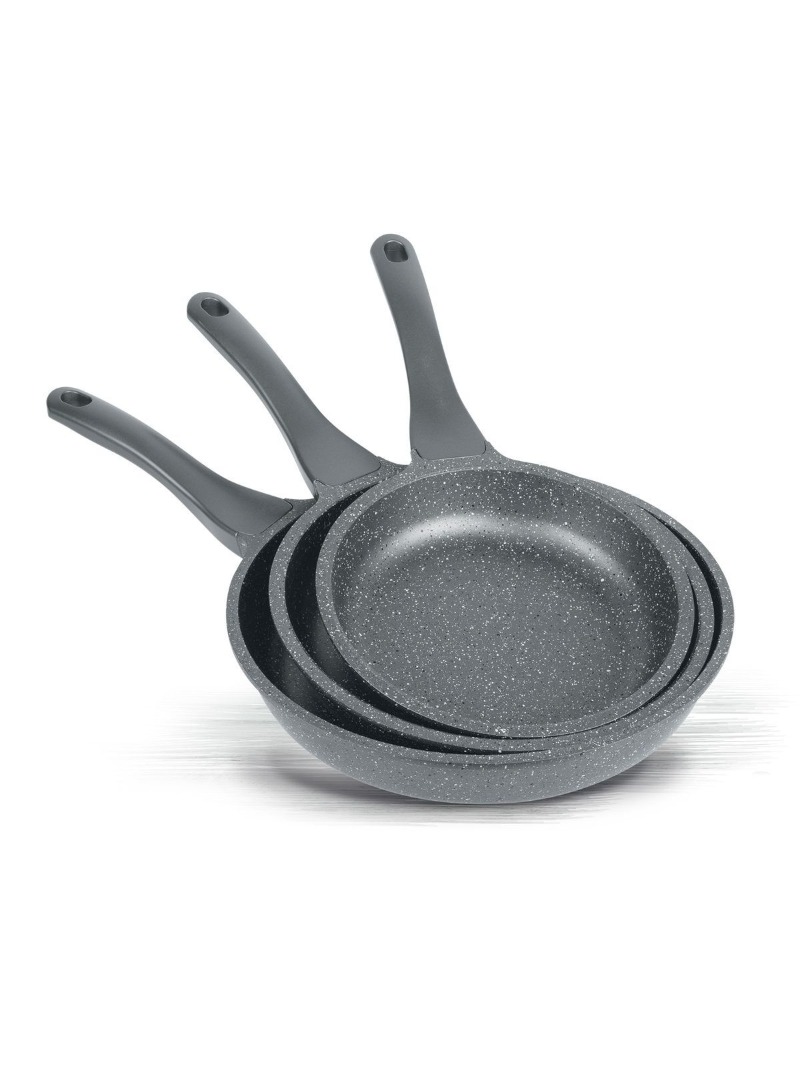 ThermoAD Granit Döküm Tava Seti 3’lü Gri - 20cm-24cm-28cm
