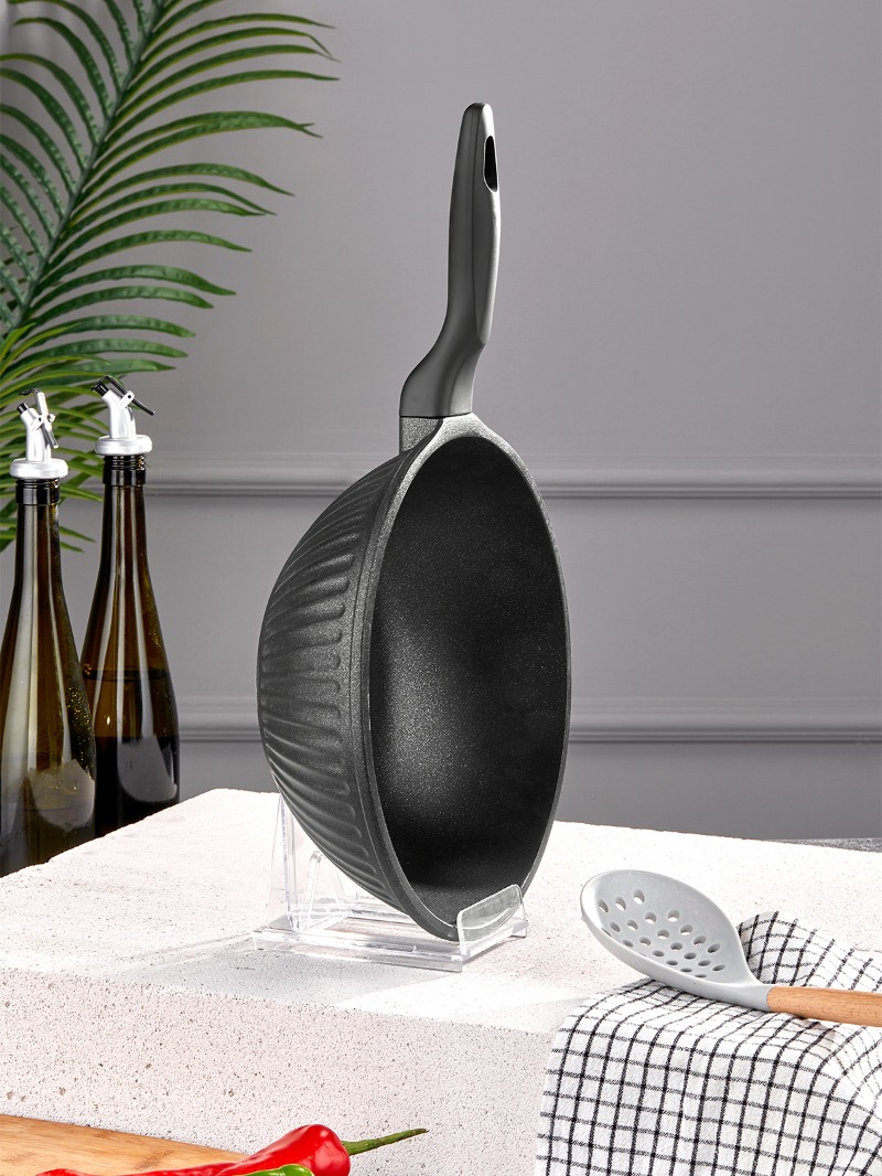Taç Valeriya Döküm Wok Tava 28 cm görsel 2