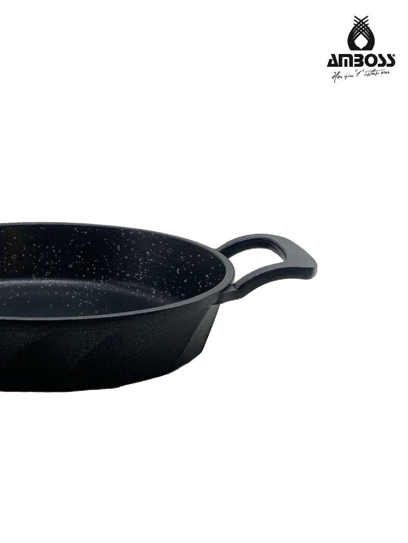 Amboss Kuvars 3 Parça Döküm Titanyum Kaplama Yanmaz Yapışmaz Sahan (OMLET) Seti görsel 5