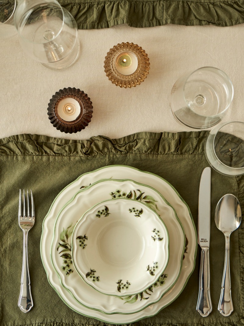 Bella Maison Julia Stoneware 24 Parça 6 Kişilik Yemek Takımı Yeşil görsel 3