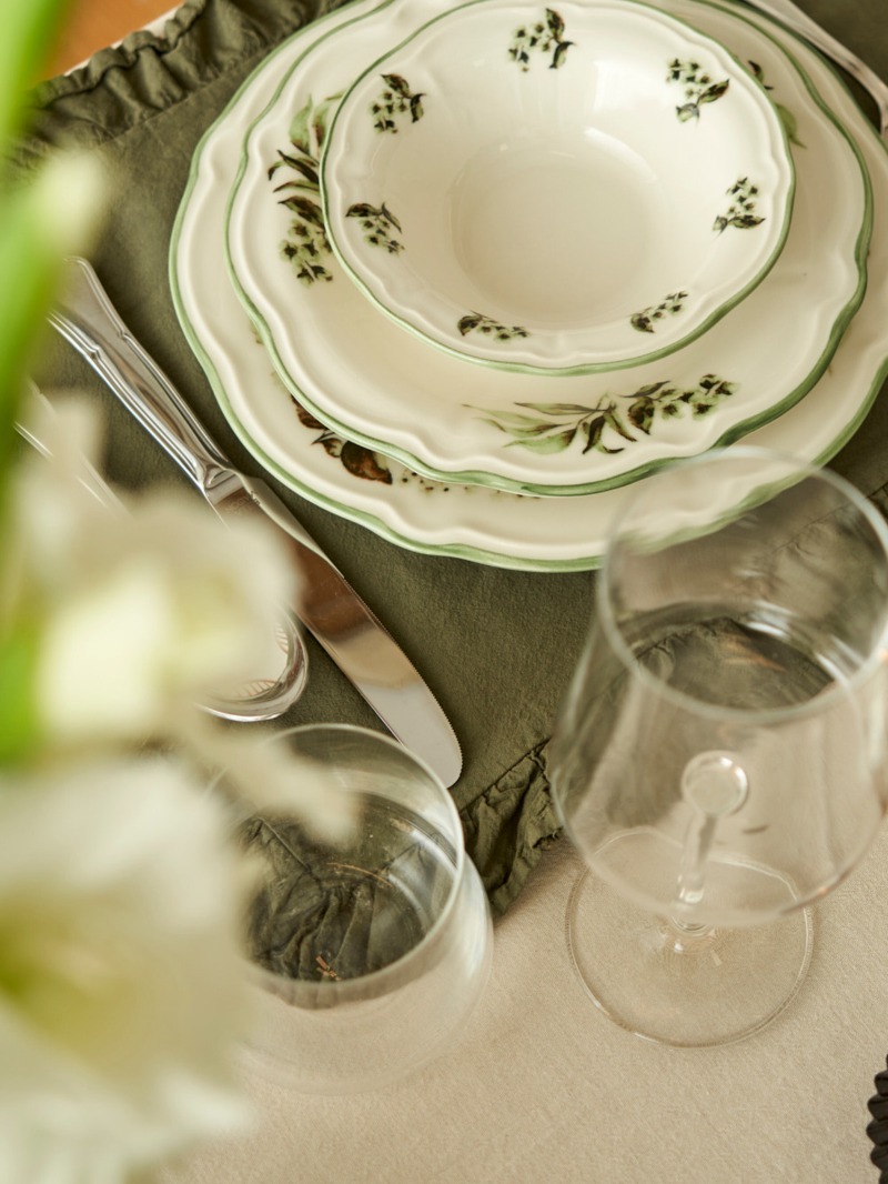 Bella Maison Julia Stoneware 24 Parça 6 Kişilik Yemek Takımı Yeşil görsel 4