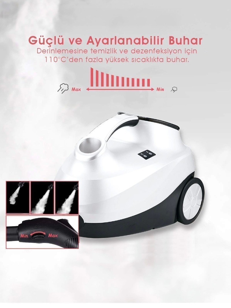 PiranTech CB-107C Çok Fonksiyonlu Buharlı Temizlik Makinası - Buharlı Temizleyici görsel 3