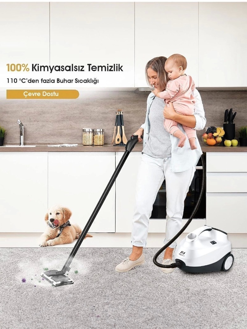 PiranTech CB-107C Çok Fonksiyonlu Buharlı Temizlik Makinası - Buharlı Temizleyici görsel 4