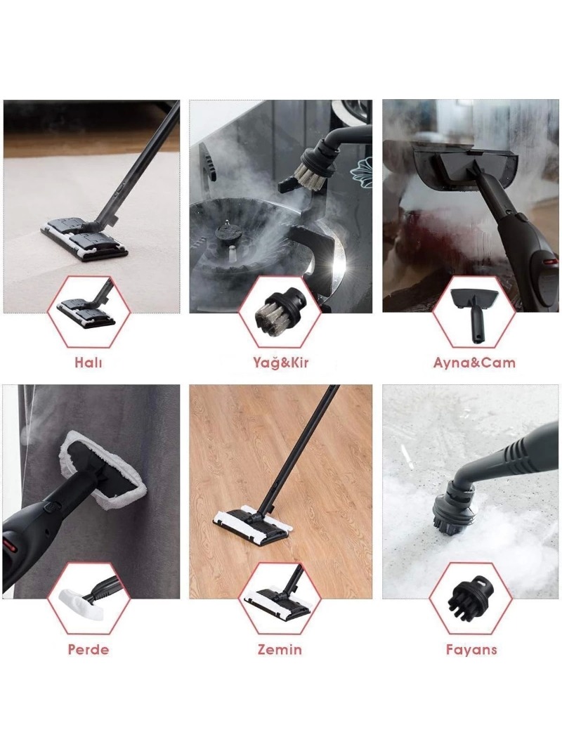 PiranTech CB-107C Çok Fonksiyonlu Buharlı Temizlik Makinası - Buharlı Temizleyici görsel 6
