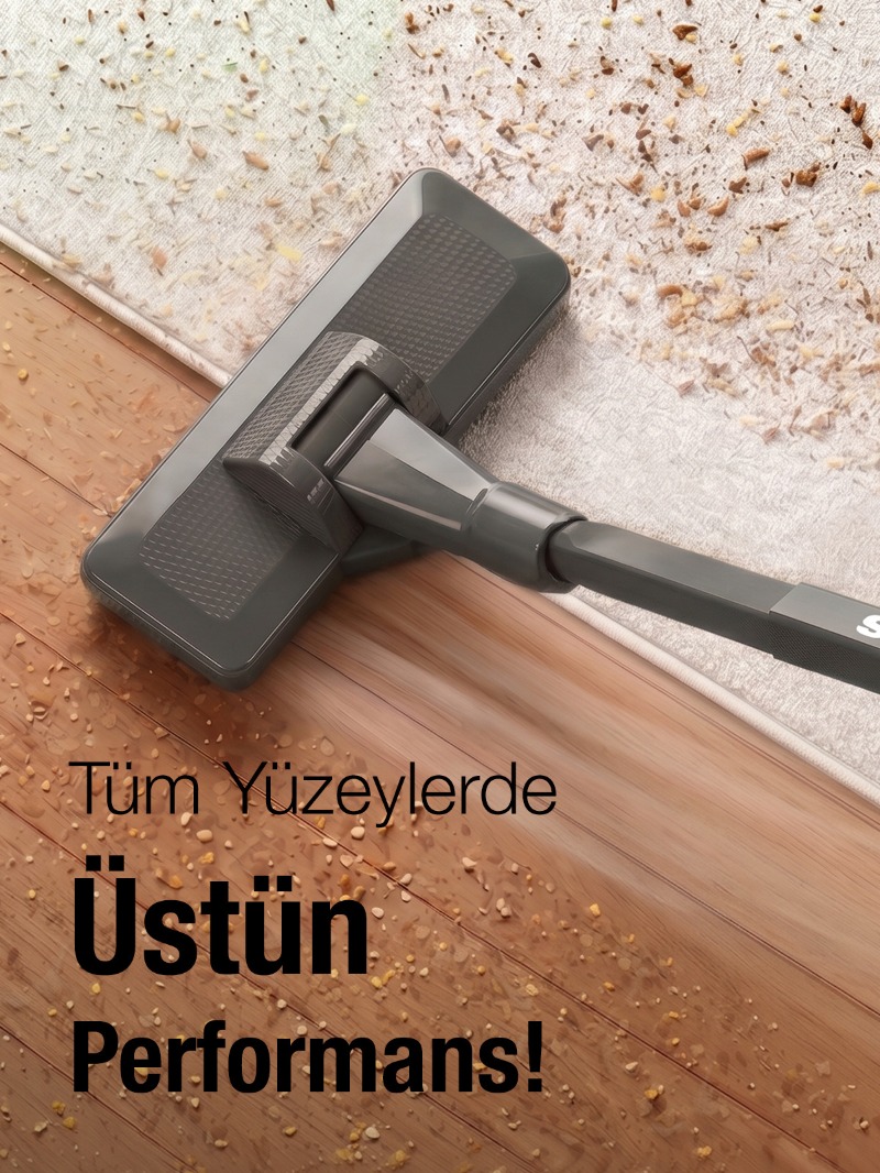 FANTOM Pratıc-S P1200 Toz Torbasız Dikey Süpürge Antrasit görsel 8