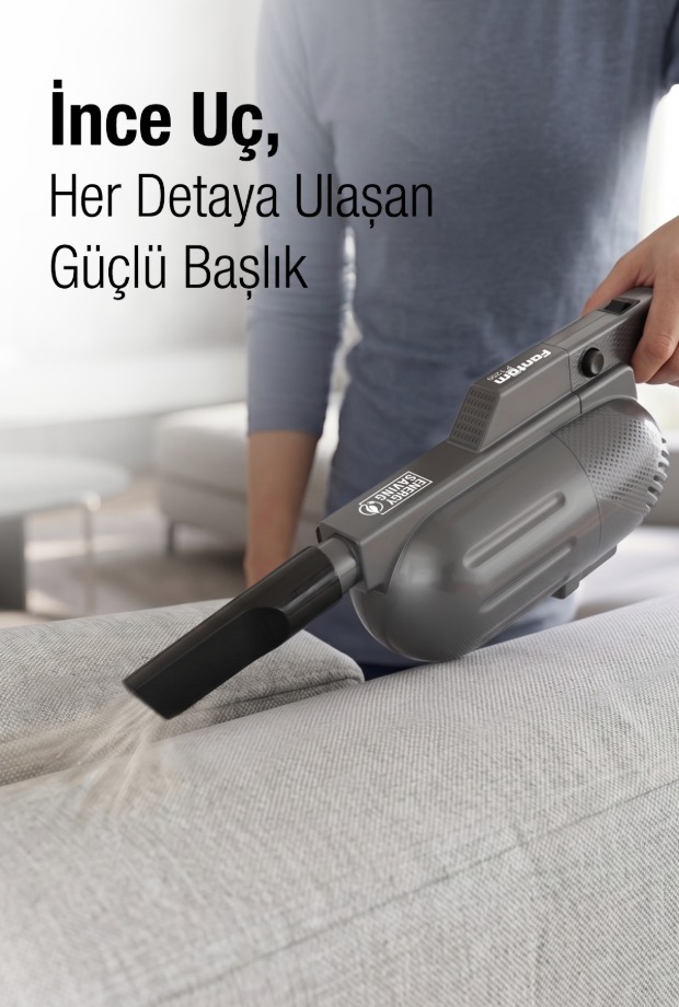 FANTOM Pratic Aır Power P 1250 Antrasit Torbasız Dönebilen Turbo Başlıklı Dikey Süpürge görsel 10