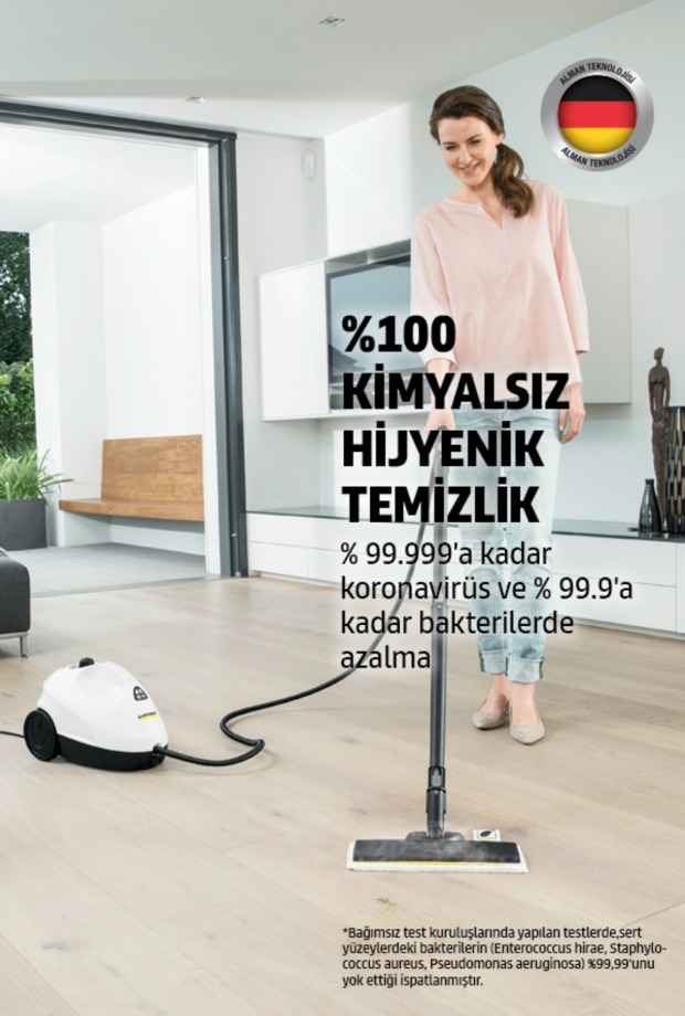 Karcher Kst 2 Cloth Set 1500W 3.2 Bar Buharlı Temizlik Makinesi - Beyaz görsel 2