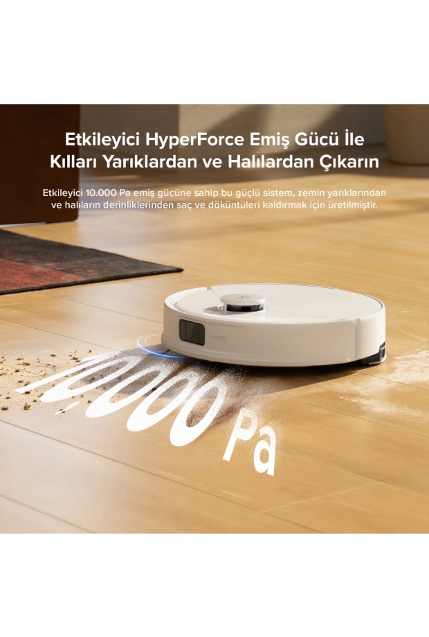 Roborock Vacuum Q8 Max Pro Robot Süpürge Beyaz görsel 2