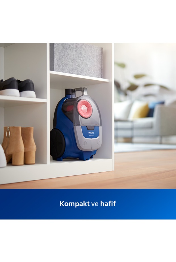 Philips 2000 Serisi Torbasiz Elektrikli Süpürge, 750W, PowerCyclone 4, Super Clean Air Filtre, XB2123/09 görsel 4