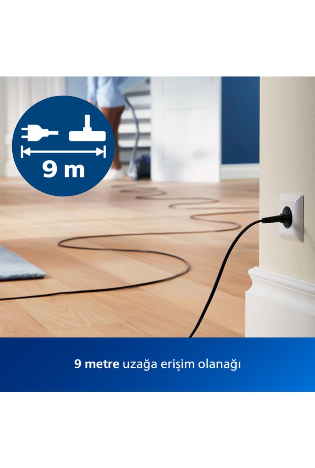 Philips 2000 Serisi Torbasiz Elektrikli Süpürge, 750W, PowerCyclone 4, Super Clean Air Filtre, XB2123/09 görsel 7