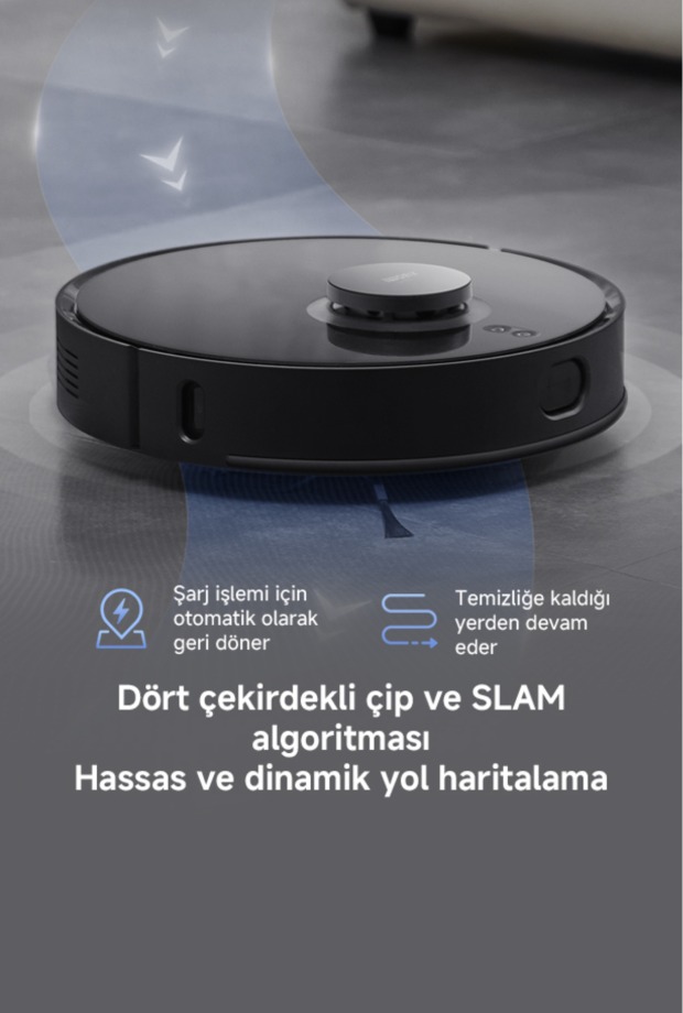 Xiaomi Mi Robot Vacuum S10t 8000pa Akıllı Robot Süpürge görsel 9