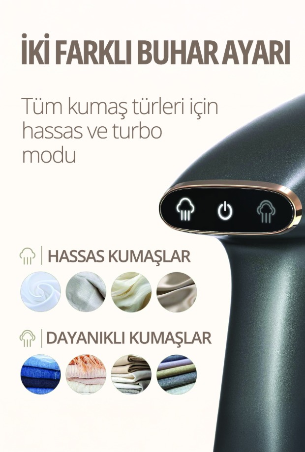 Kiwi Ksı-670N 1800W Portatif Buharlı Kırışıklık Giderici - Paslanmaz Çelik Buhar Çıkışı görsel 4