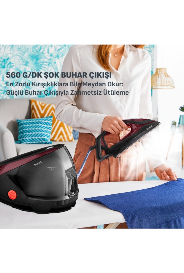 TEFAL GV9230 Pro Express Protect 140 gr Sürekli ve 560 gr Şok Buharlı 2600 Watt Buhar Kazanlı Ütü görsel 6