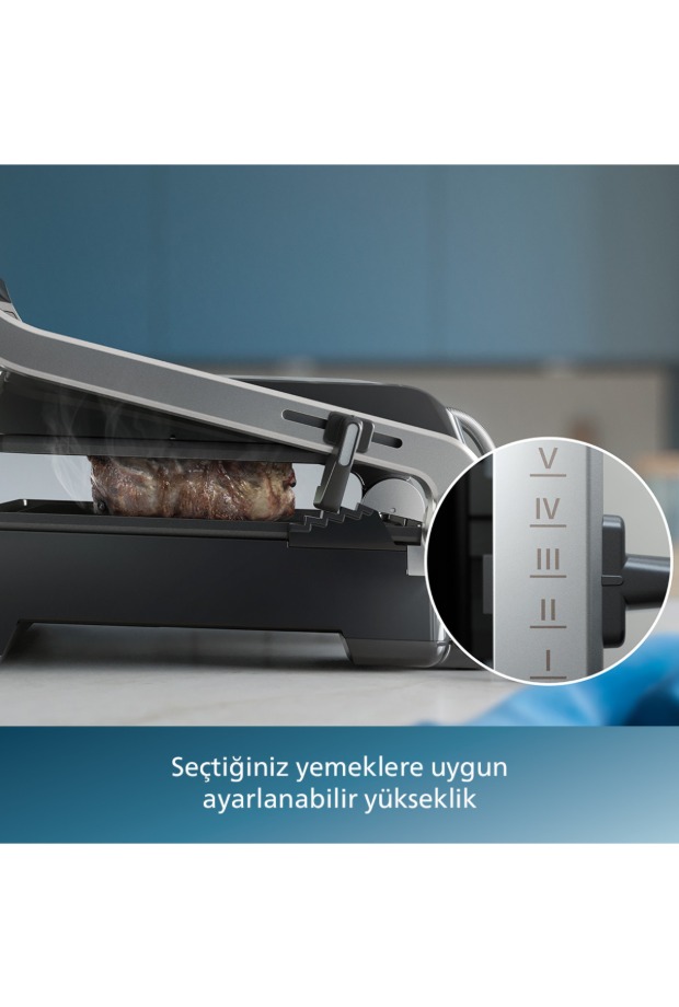 Philips 5000 Serisi, 2200W, Izgara ve Tost Makinesi, Izgara için Tam Açılır, HD6301/90 görsel 4