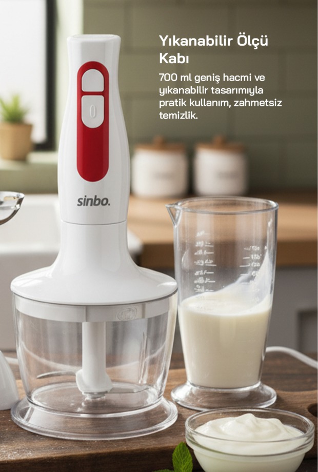 Sinbo SHB-3100S Mikser Blender Seti 400 W görsel 3
