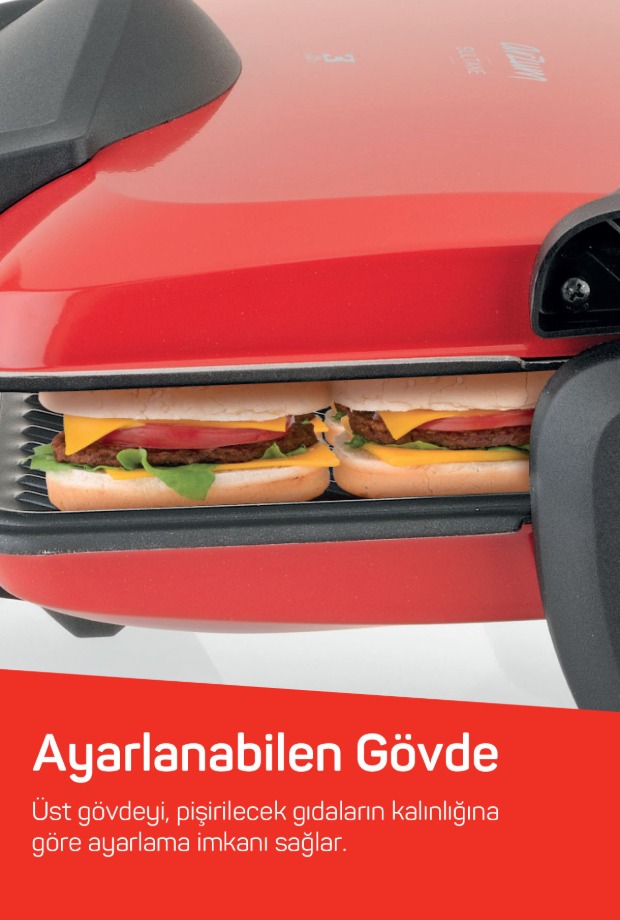 Arzum Sultane Tost Makinesi AR2007 Izgara Granit 1800 Watt Kırmızı  görsel 5