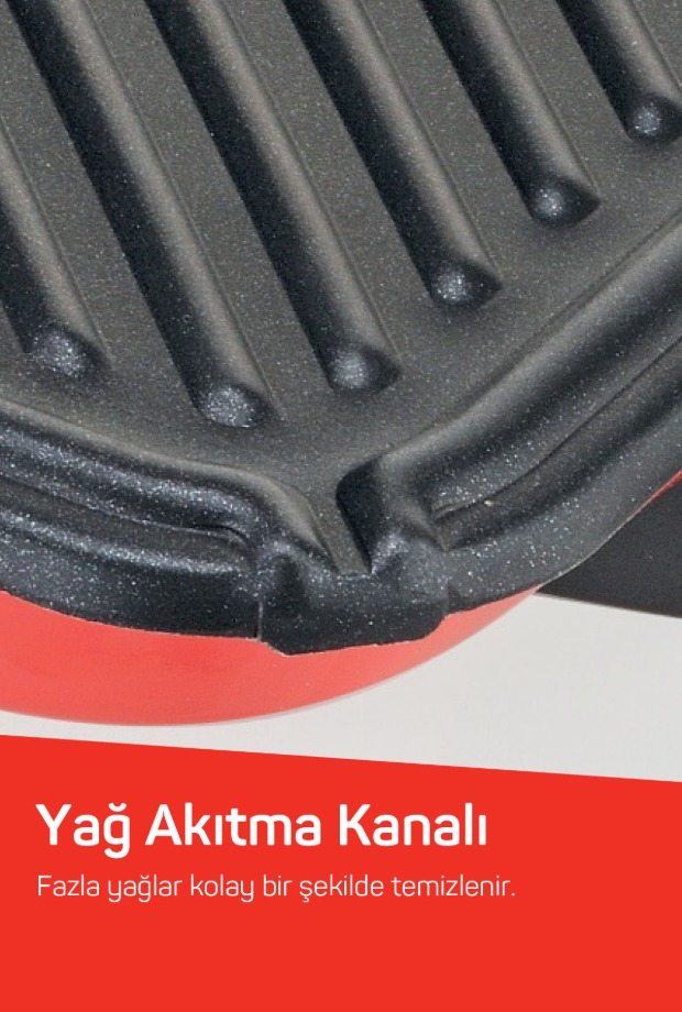 Arzum Sultane Tost Makinesi AR2007 Izgara Granit 1800 Watt Kırmızı  görsel 6
