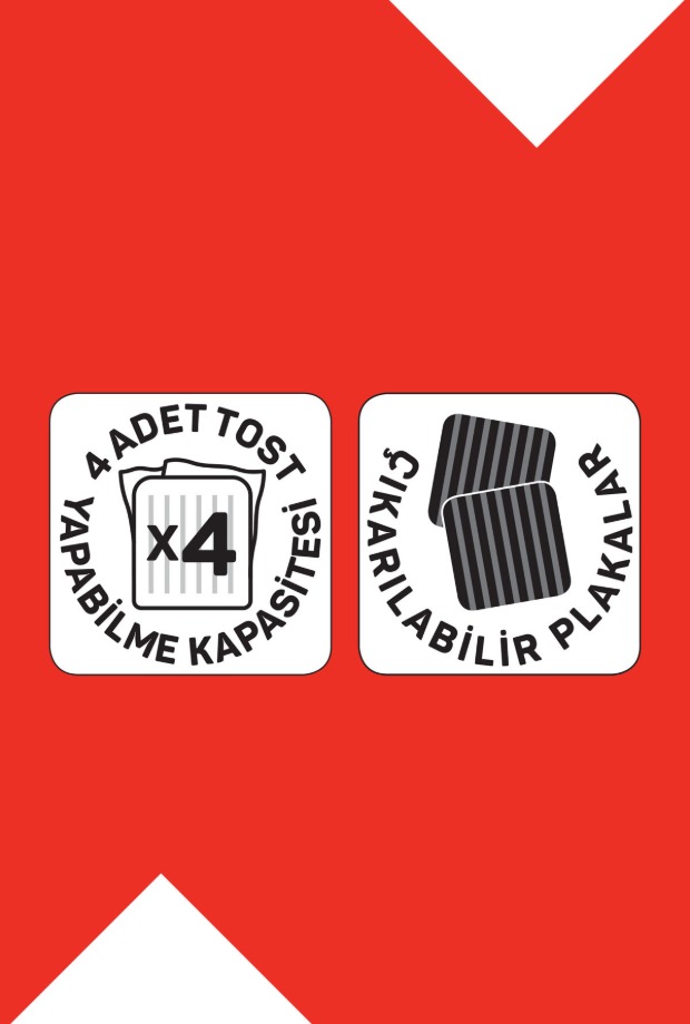 Arzum Sultane Tost Makinesi AR2007 Izgara Granit 1800 Watt Kırmızı  görsel 8