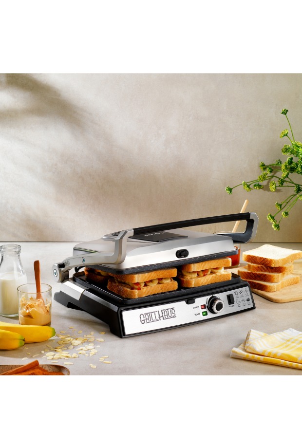 Schafer Grill Haus Tost Makinesi 2000 W Inox Granit Izgara Makinesi  görsel 3