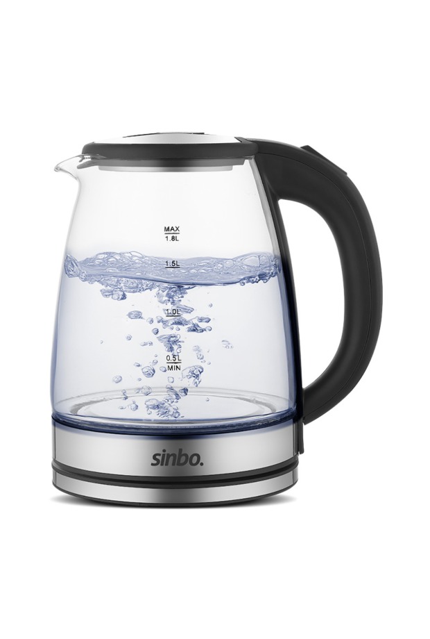 Sinbo SK-8033 Cam Mavi LED Aydınlatmalı Kablosuz Su Isıtıcı Kettle görsel 5