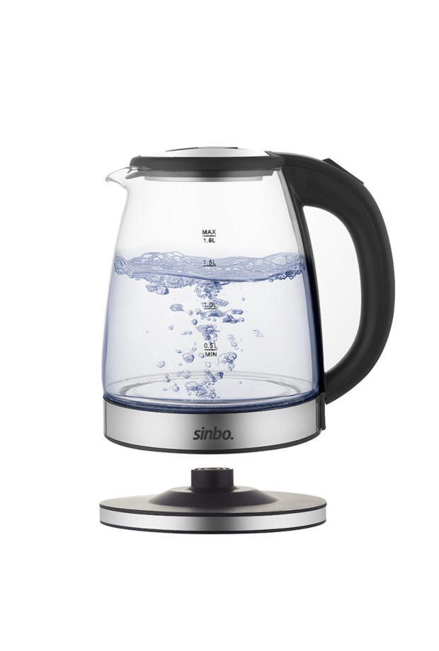 Sinbo SK-8033 Cam Mavi LED Aydınlatmalı Kablosuz Su Isıtıcı Kettle görsel 6