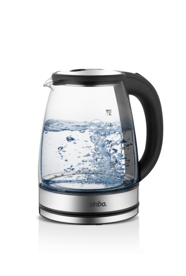 Sinbo SK-8033 Cam Mavi LED Aydınlatmalı Kablosuz Su Isıtıcı Kettle görsel 7