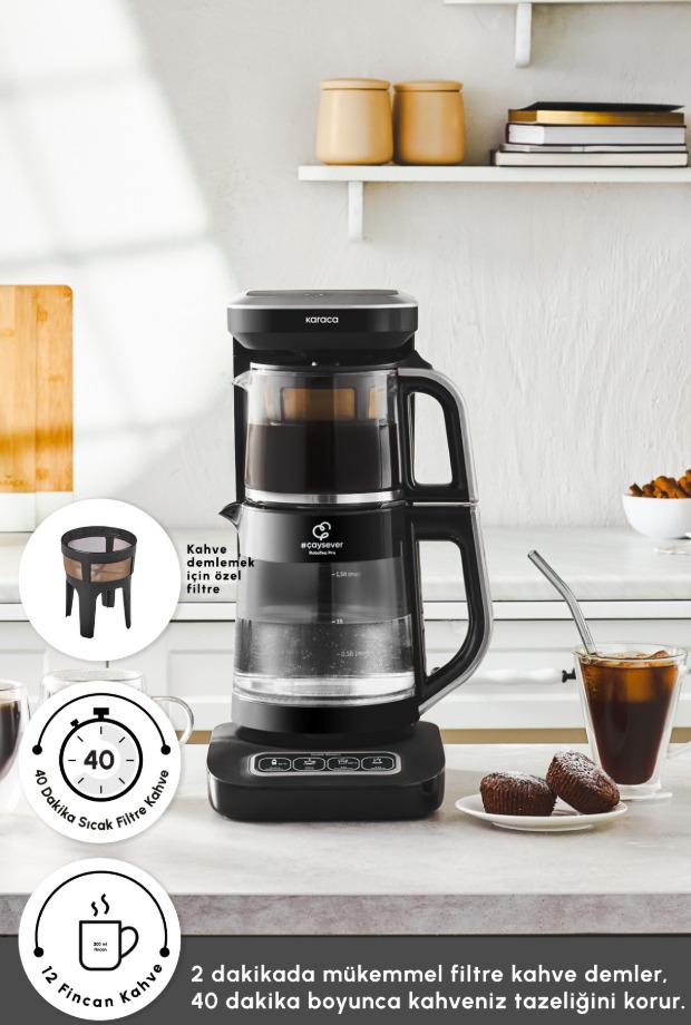 Karaca Çaysever Robotea Pro Connect 4 in 1 Konuşan Cam Çay Makinesi Silver görsel 4