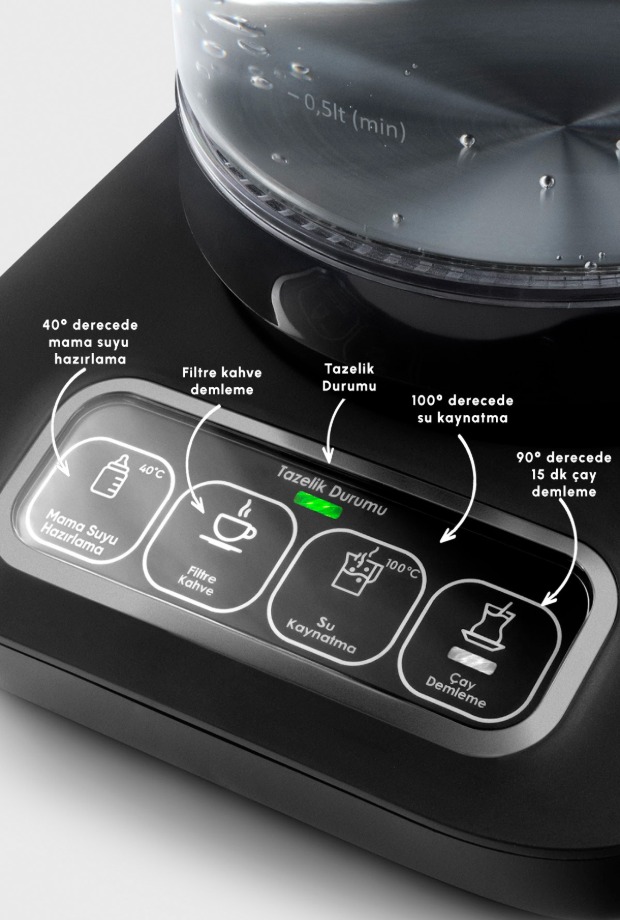 Karaca Çaysever Robotea Pro Connect 4 in 1 Konuşan Cam Çay Makinesi Silver görsel 8