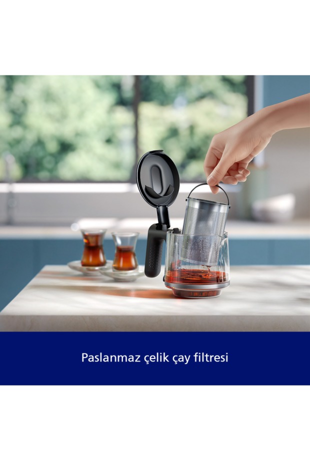 Philips 5000 Serisi Çay Makinesi, 1.8 Litre, 1900W, Otomatik Sıcak Tutma, HD7350/00 görsel 3