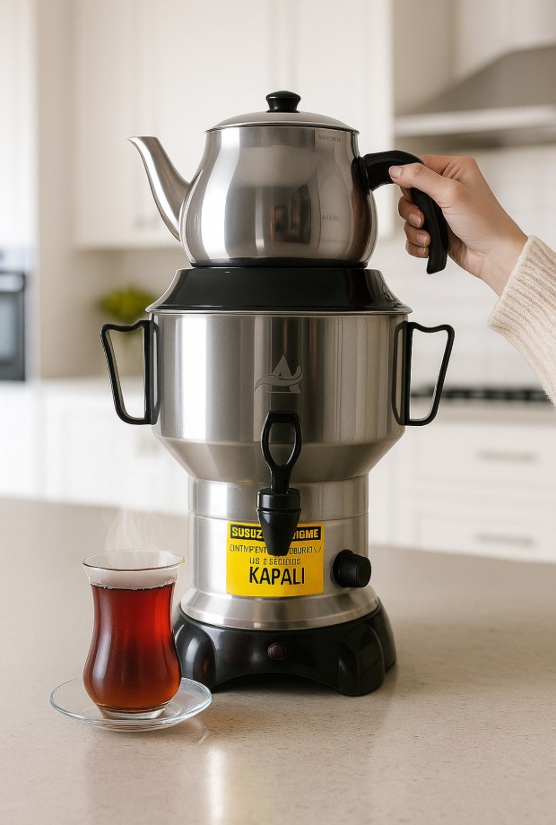 Genel Markalar 4.5 LT AVESTA Elektrikli Semaver Ev Ofis Çay Makinesi Paslanmaz Çelik Gizli Rezistans görsel 6