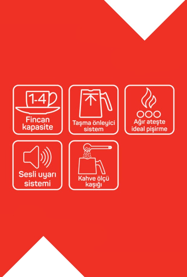 Arzum OK004 Okka Minio Türk Kahvesi Makinesi Taşma Önleyici Sistem, 4 Fincan Kapasiteli, Krom görsel 5