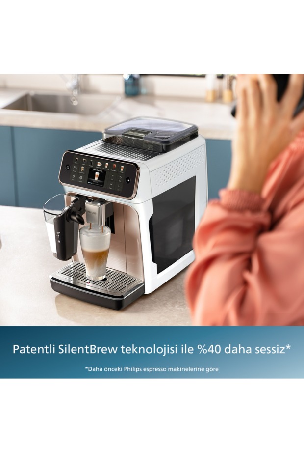 Philips 5500 Serisi LatteGo Tam Otomatik Espresso Makinesi, 20 Sıcak ve Soğuk İçecek, EP5543/80 görsel 6
