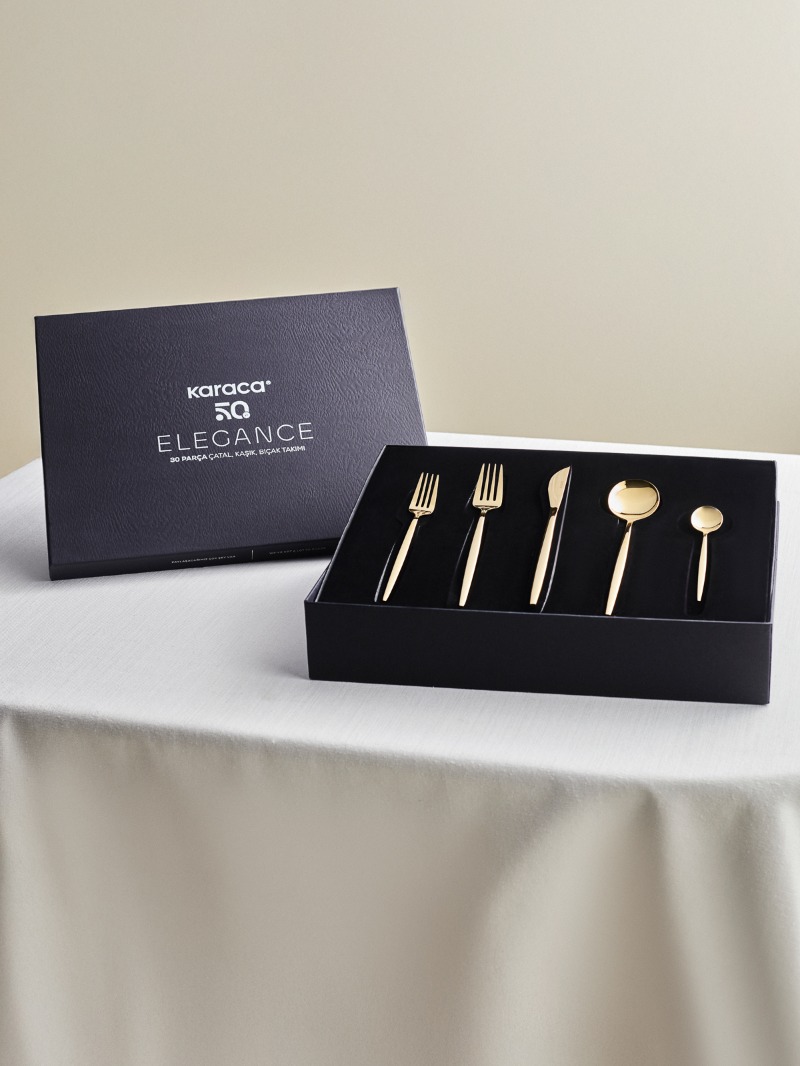 Karaca Orion Shiny Gold 30 Parça 6 Kişilik Çatal Kaşık Bıçak Seti görsel 9