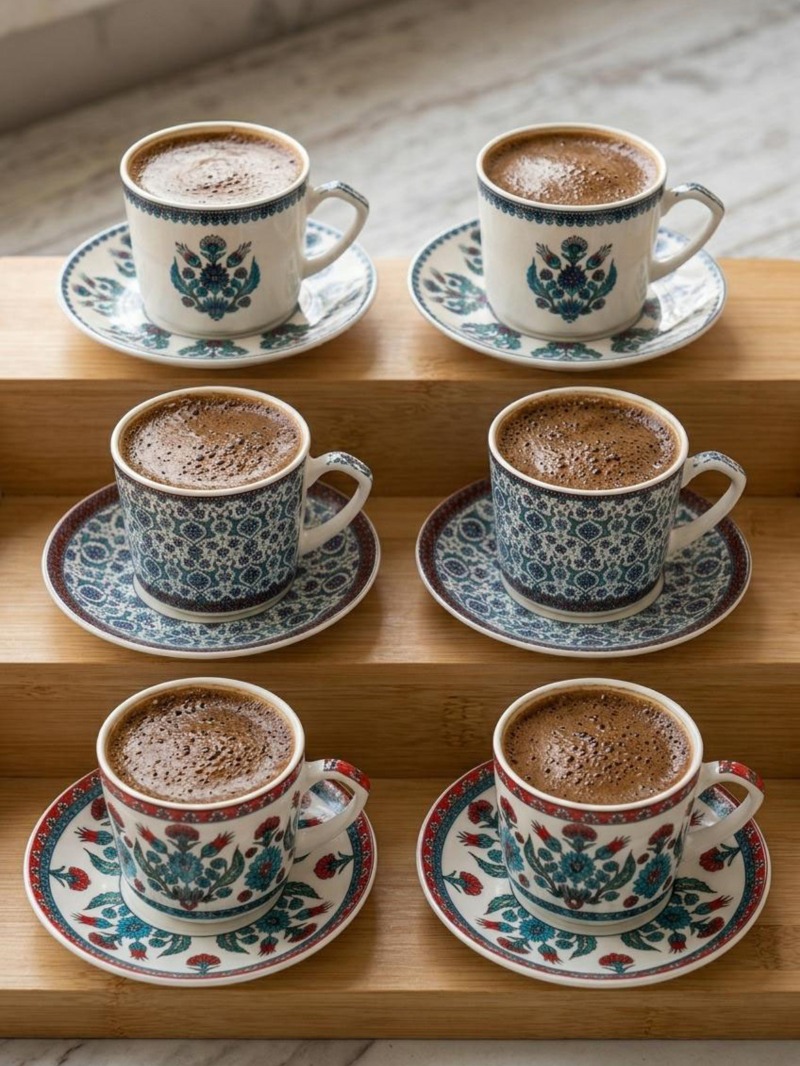 ACAR Rowena 6 Kişilik Kahve Fincanı Takımı 90 ml 09236