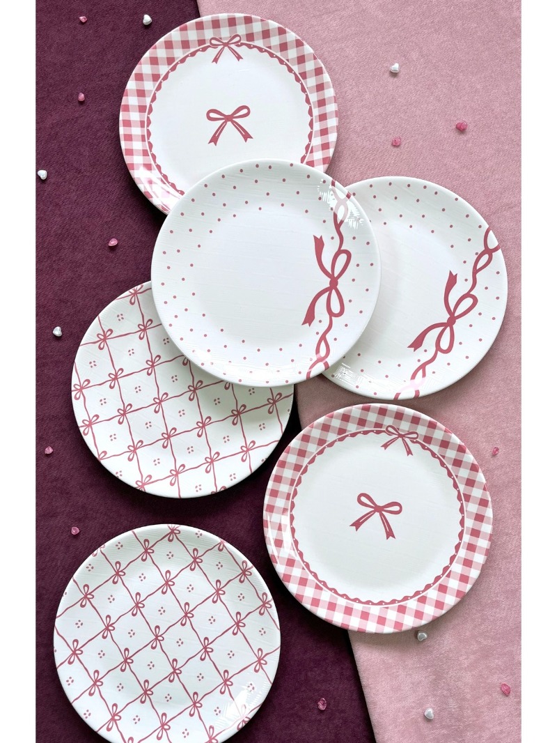 Erbaşlar Fiyonk Lüx Seramik 6 Kişilik Pasta Seti Pasta Tabağı ( 20 cm)