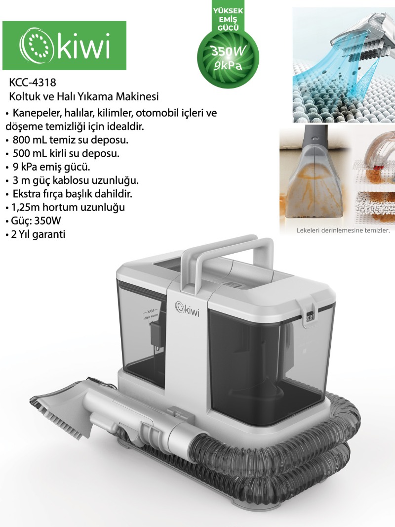 Kiwi Koltuk ve Halı Yıkama Makinesi Kcc-4318