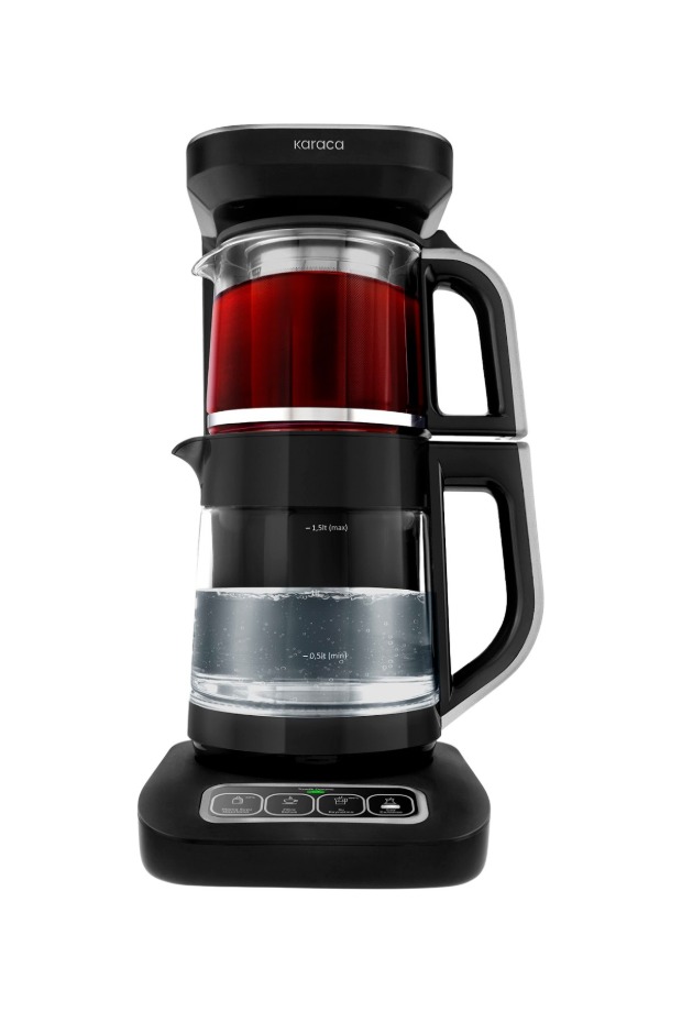 Karaca Çaysever Robotea Pro Connect 4 in 1 Konuşan Cam Çay Makinesi Silver